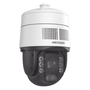Cámara Domo PTZ IP / 4 Megapixel / 32X Zoom Óptico / IR 200 m (656.2 ft) / Alerta Audible y Luz Estroboscópica 100 m (328.1 ft) / AcuSense / Autoseguimiento 2.0 / IP67 / IK10 / Hi-PoE