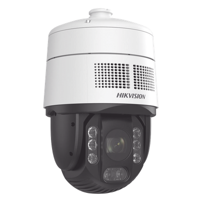 Cámara Domo PTZ IP / 4 Megapixel / 32X Zoom Óptico / IR 200 m (656.2 ft) / Alerta Audible y Luz Estroboscópica 100 m (328.1 ft) / AcuSense / Autoseguimiento 2.0 / IP67 / IK10 / Hi-PoE Cámara Domo PTZ IP / 4 Megapixel / 32X Zoom Óptico / IR 200 m (656.2 ft) / Alerta Audible y Luz Estroboscópica 100 m (328.1 ft) / AcuSense / Autoseguimiento 2.0 / IP67 / IK10 / Hi-PoE