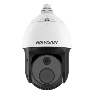 Cámara PTZ Térmica Dual / Sensor Térmico 256 x 192 / Canal Óptico 4 Megapixel / Zoom Óptico 32X / IR 100 m (328.1 ft) / Detección de Incendios / IP66 / Hi-PoE