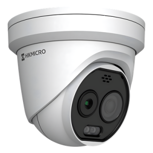 Cámara Turret IP Bi-espectral / Térmica 256×192 / Óptica 5 Megapixel / Detección de Temperatura -20°C a 650°C / Dual Light 30 m (98.4 ft) / IA Avanzada Cámara Turret IP Bi-espectral / Térmica 256×192 / Óptica 5 Megapixel / Detección de Temperatura -20°C a 650°C / Dual Light 30 m (98.4 ft) / IA Avanzada