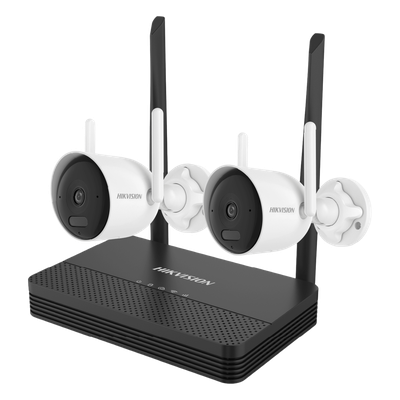 Kit de Videovigilancia IP Inalámbrico / 4 Megapixel / NVS 4 Canales / 2 Cámaras Bala Exterior / Dual Light 30 m (98.4 ft) / Audio Bidireccional / Wi-Fi 2.4 GHz / Micro SD 512 GB Kit de Videovigilancia IP Inalámbrico / 4 Megapixel / NVS 4 Canales / 2 Cámaras Bala Exterior / Dual Light 30 m (98.4 ft) / Audio Bidireccional / Wi-Fi 2.4 GHz / Micro SD 512 GB