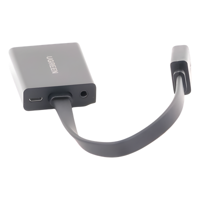 Adaptador HDMI a VGA / 1080P@60Hz / Audio 3.5mm / Alimentación Micro USB / Cable 0.82 ft / Plug & Play - Image 2
