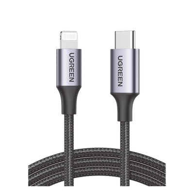 Cable USB-C a Lightning / 1 Metro (3.28 Pies) / Certificado MFi / Carga Rápida 60W / 480 Mbps / Nylon Trenzado / Aluminio Cable USB-C a Lightning / 1 Metro (3.28 Pies) / Certificado MFi / Carga Rápida 60W / 480 Mbps / Nylon Trenzado / Aluminio