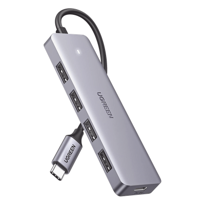 Hub USB-C / 4 Puertos USB-A 3.0 / 5Gbps / OTG / 15cm / 4.1×1.2×0.4in Hub USB-C / 4 Puertos USB-A 3.0 / 5Gbps / OTG / 15cm / 4.1×1.2×0.4in