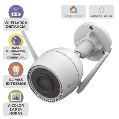 Cámara Bala IP / 5 Megapixel (3K) / Wi-Fi 2.4 GHz / IR 30 m (98.4 ft) / Visión Nocturna Color / IP67 / Audio Bidireccional / Alarma Luz y Sirena Cámara Bala IP / 5 Megapixel (3K) / Wi-Fi 2.4 GHz / IR 30 m (98.4 ft) / Visión Nocturna Color / IP67 / Audio Bidireccional / Alarma Luz y Sirena