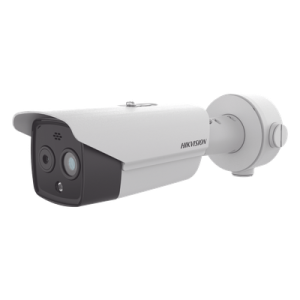 Cámara Bala IP Dual / Térmica 256 x 192 / Óptica 4 Megapixel / IR 30 m (98.4 ft) / PoE / Termométrica / Sirena / IP66 Cámara Bala IP Dual / Térmica 256 x 192 / Óptica 4 Megapixel / IR 30 m (98.4 ft) / PoE / Termométrica / Sirena / IP66