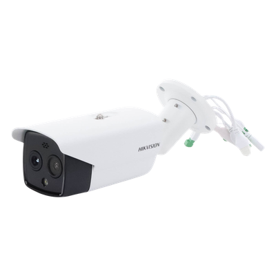 Cámara Bala IP Dual / Térmica 256 x 192 / Óptica 4 Megapixel / IR 30 m (98.4 ft) / PoE / Termométrica / Sirena / IP66 - Image 2