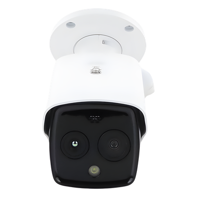 Cámara Bala IP Dual / Térmica 256 x 192 / Óptica 4 Megapixel / IR 30 m (98.4 ft) / PoE / Termométrica / Sirena / IP66 - Image 3