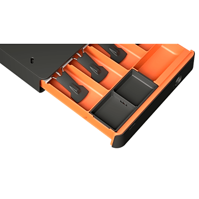 Cajón de Efectivo Compacto / ABS de Alta Resistencia / 3 Posiciones de Bloqueo / Voltaje Autoajustable 9V-28V / 1,000,000+ Operaciones / Carga 10 kg / Ruido <50 dB - Image 7
