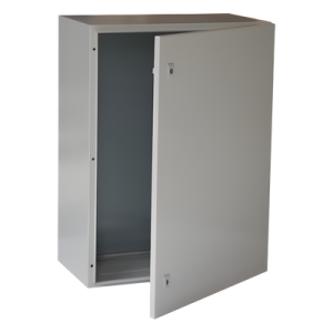 Gabinete de Acero IP66 / 400 x 600 x 250 mm / IK10 / Placa Trasera Metálica 2 mm / Cerradura con Llave / Tapa Inferior Atornillable