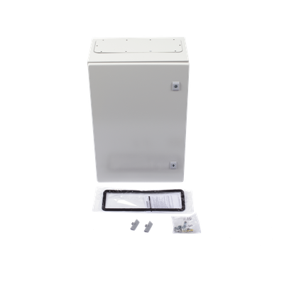 Gabinete de Acero IP66 / 400 x 600 x 250 mm / IK10 / Placa Trasera Metálica 2 mm / Cerradura con Llave / Tapa Inferior Atornillable - Image 6