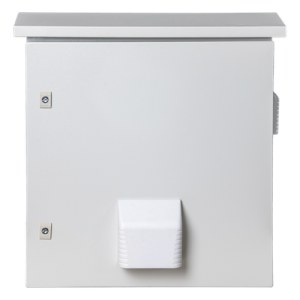 Gabinete de Acero para Exterior / IP55 / IK10 / Ventilación con Ventilador 110 VCA / 593 x 609 x 399 mm (1.95 x 2.0 x 1.31 ft) / Placa Trasera Galvanizada 550 x 565 mm Gabinete de Acero para Exterior / IP55 / IK10 / Ventilación con Ventilador 110 VCA / 593 x 609 x 399 mm (1.95 x 2.0 x 1.31 ft) / Placa Trasera Galvanizada 550 x 565 mm