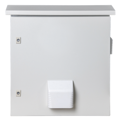 Gabinete de Acero para Exterior / IP55 / IK10 / Ventilación con Ventilador 110 VCA / 593 x 609 x 399 mm (1.95 x 2.0 x 1.31 ft) / Placa Trasera Galvanizada 550 x 565 mm Gabinete de Acero para Exterior / IP55 / IK10 / Ventilación con Ventilador 110 VCA / 593 x 609 x 399 mm (1.95 x 2.0 x 1.31 ft) / Placa Trasera Galvanizada 550 x 565 mm