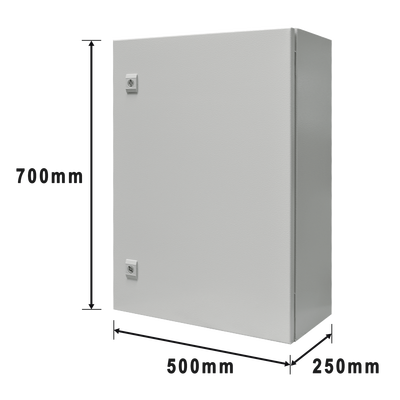 Gabinete de Acero para Intemperie / IP66 / IK10 / 500 x 700 x 250 mm / Placa Trasera Galvanizada / Cerradura con Llave - Image 2