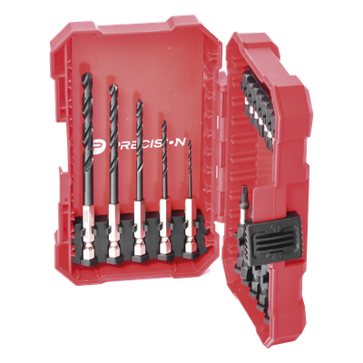 Juego de Puntas y Brocas / 18 Piezas / Entrada Hexagonal 1/4" / PH, Torx, Cuadradas / Brocas 2-6 mm / Estuche Organizador - Image 4