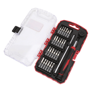 Juego de Desarmadores de Precisión / 51 Piezas / Acero Cromo-Vanadio / Extensor 115 mm / 48 Puntas Intercambiables / Estuche Plástico