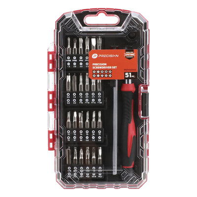 Juego de Desarmadores de Precisión / 51 Piezas / Acero Cromo-Vanadio / Extensor 115 mm / 48 Puntas Intercambiables / Estuche Plástico - Image 2