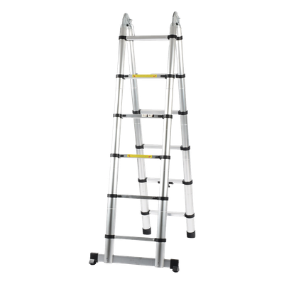 Escalera Telescópica / Aluminio / Tipo Tijera / 3.8 m (12.5 ft) / 150 kg / Plegable - Image 4