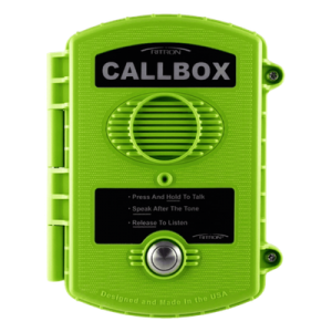 Callbox Inalámbrico UHF / Frecuencia 450-470 MHz / Gabinete IP57 Policarbonato / Alimentación Baterías D o Externa / Antena Interna Ajustable / Botón PTT Antivandálico Callbox Inalámbrico UHF / Frecuencia 450-470 MHz / Gabinete IP57 Policarbonato / Alimentación Baterías D o Externa / Antena Interna Ajustable / Botón PTT Antivandálico